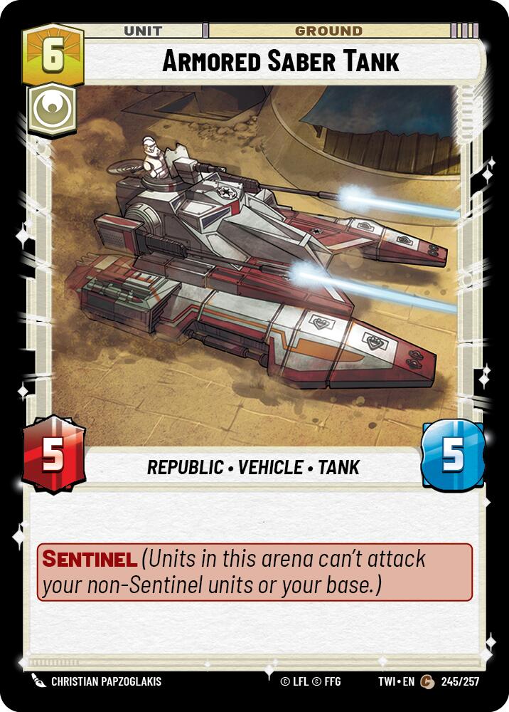 Star Wars: Unlimited: Armored Saber Tank card image