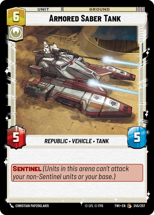 Star Wars: Unlimited: Armored Saber Tank card image