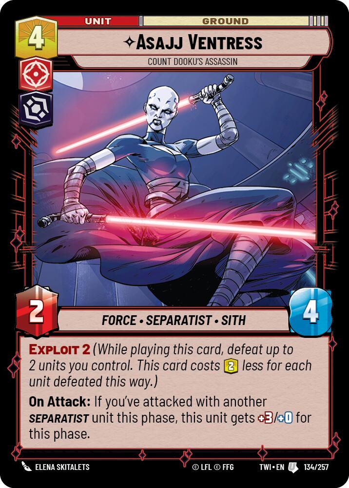 Star Wars: Unlimited: Asajj Ventress - Count Dooku's Assassin card image