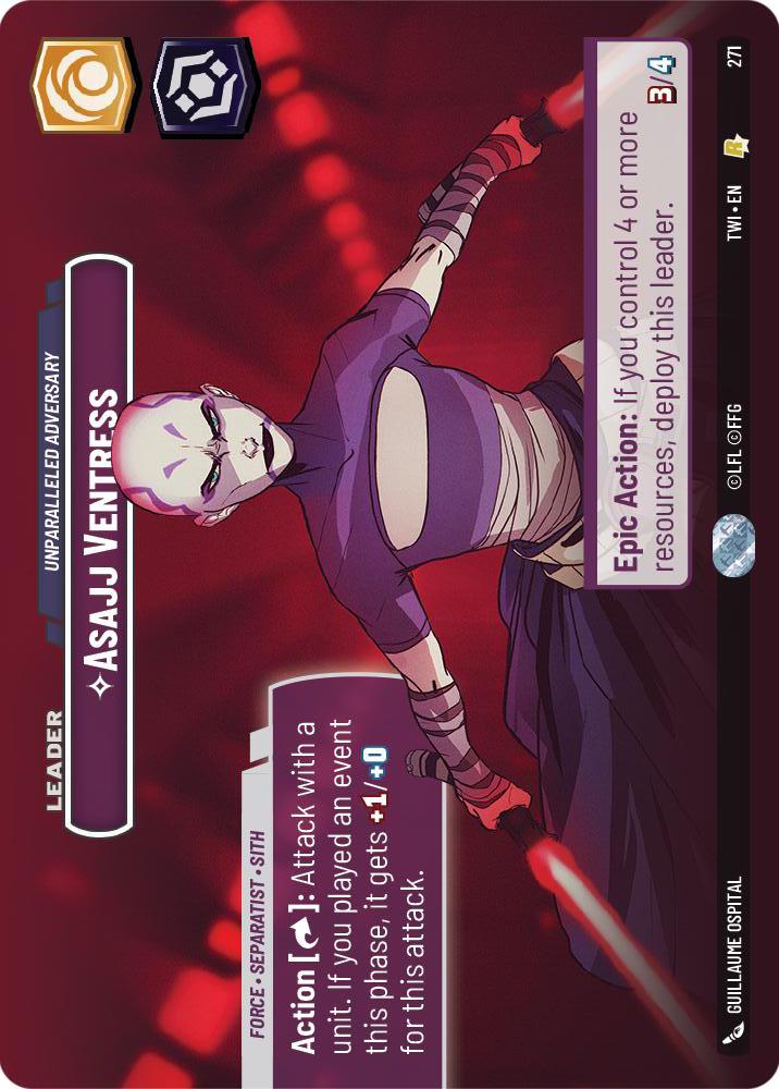 Star Wars: Unlimited: Asajj Ventress - Unparalleled Adversary (Showcase) card image