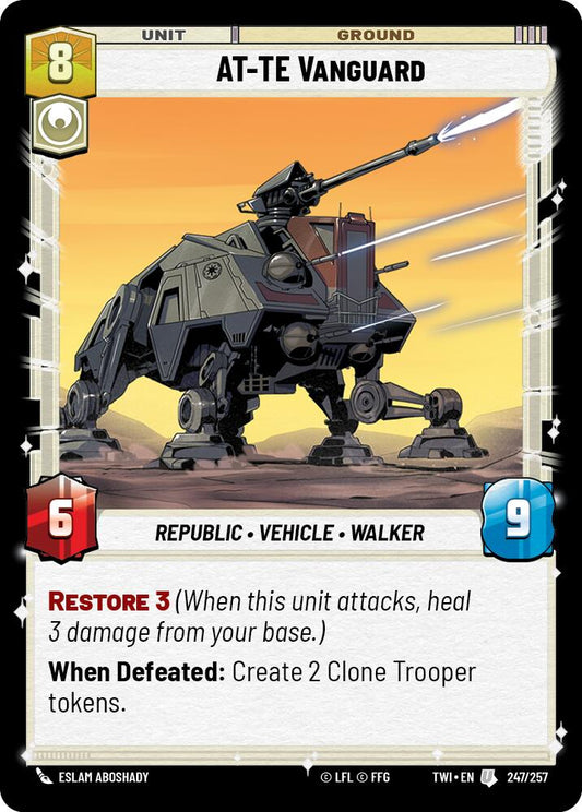 Star Wars: Unlimited: AT-TE Vanguard card image