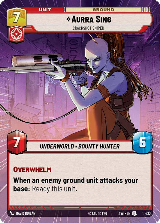 Star Wars: Unlimited: Aurra Sing - Crackshot Sniper (Hyperspace) card image