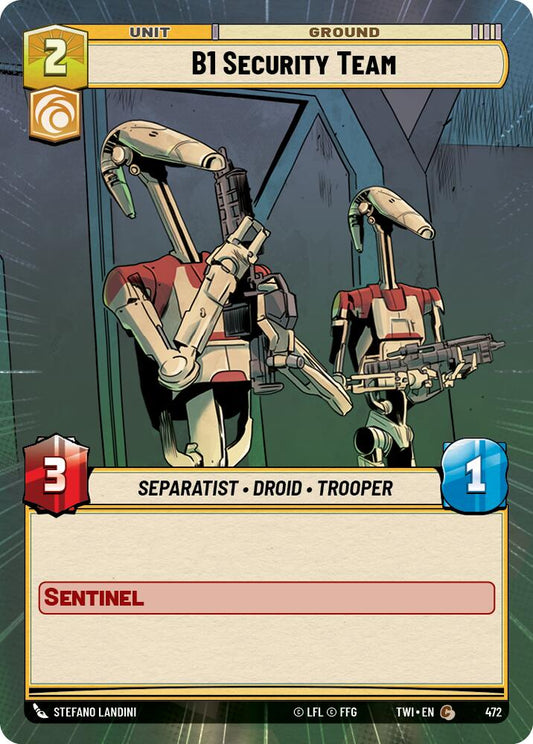 Star Wars: Unlimited: B1 Security Team (Hyperspace) card image