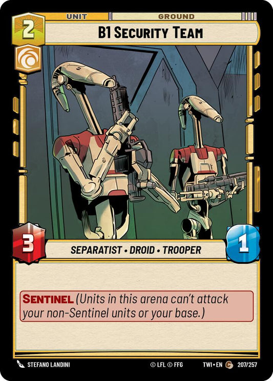 Star Wars: Unlimited: B1 Security Team card image