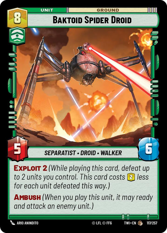 Star Wars: Unlimited: Baktoid Spider Droid card image
