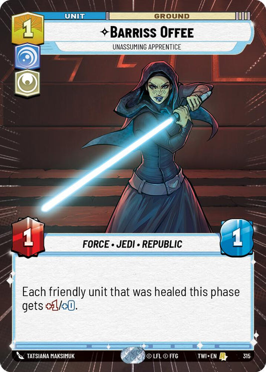 Star Wars: Unlimited: Barriss Offee - Unassuming Apprentice (Hyperspace) card image
