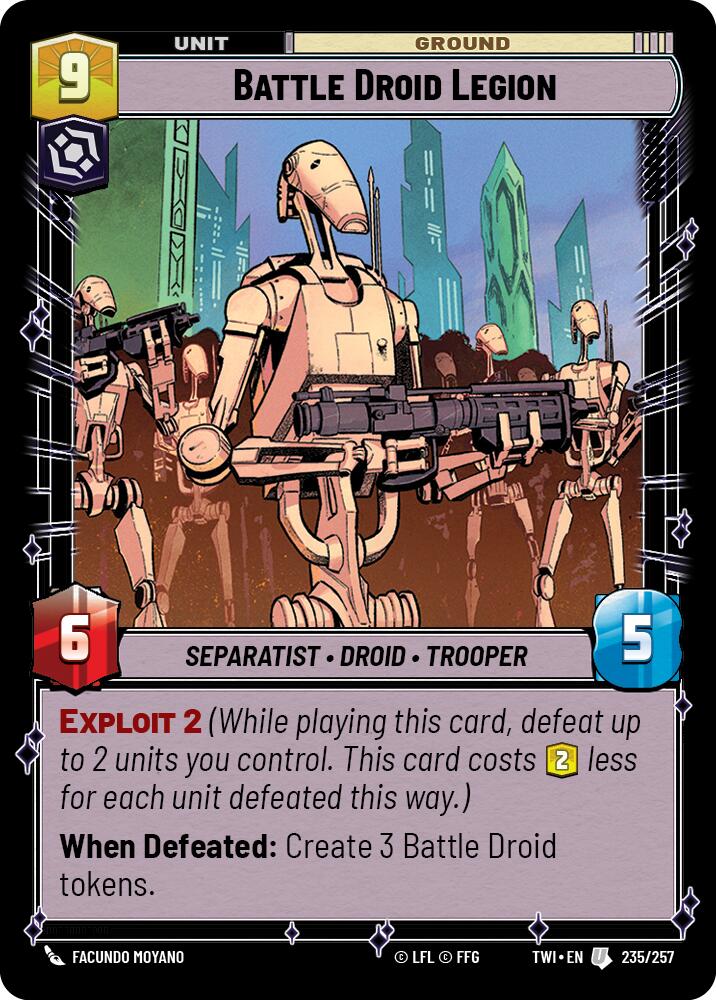 Star Wars: Unlimited: Battle Droid Legion card image