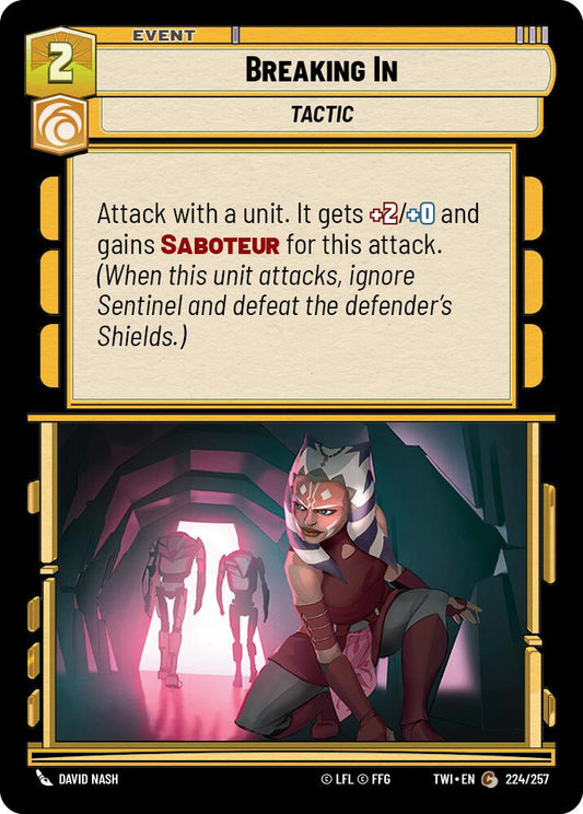 Star Wars: Unlimited: Breaking In card image