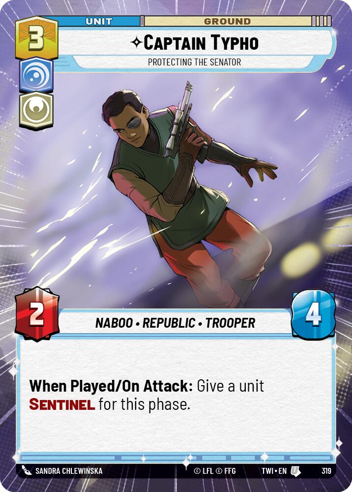 Star Wars: Unlimited: Captain Typho - Protecting the Senator (Hyperspace) card image
