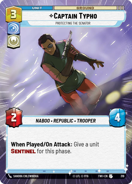 Star Wars: Unlimited: Captain Typho - Protecting the Senator (Hyperspace) card image