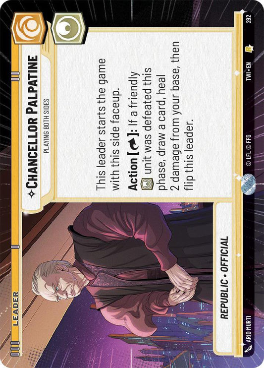Star Wars: Unlimited: Chancellor Palpatine - Playing Both Sides (Hyperspace) card image