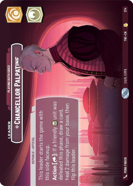 Star Wars: Unlimited: Chancellor Palpatine - Playing Both Sides (Showcase) card image