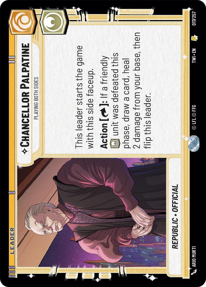 Star Wars: Unlimited: Chancellor Palpatine - Playing Both Sides card image