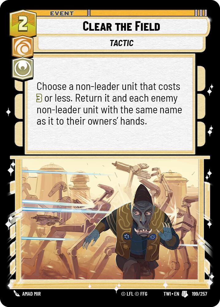 Star Wars: Unlimited: Clear the Field card image