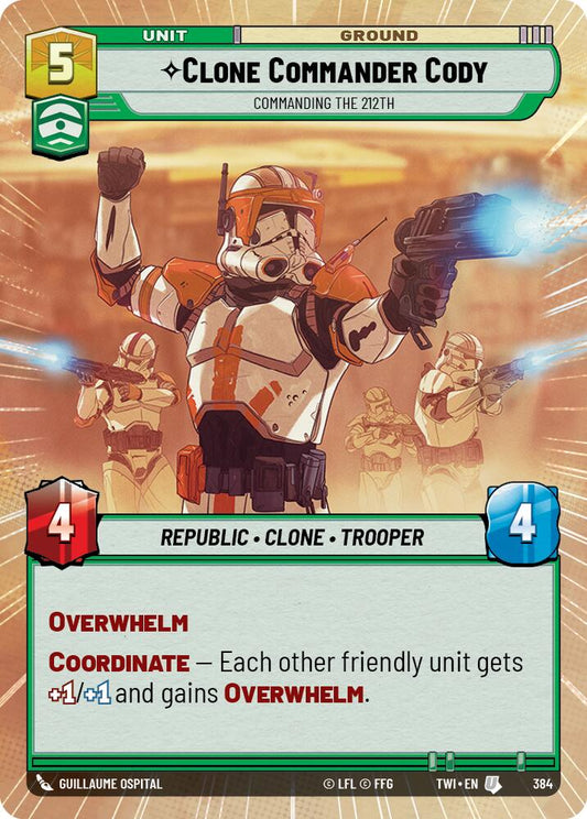 Star Wars: Unlimited: Clone Commander Cody - Commanding the 212th (Hyperspace) card image
