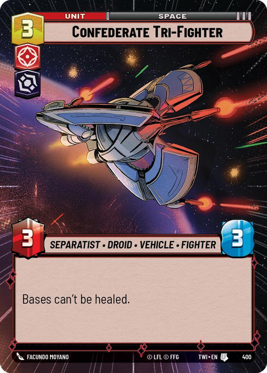 Star Wars: Unlimited: Confederate Tri-Fighter (Hyperspace) card image