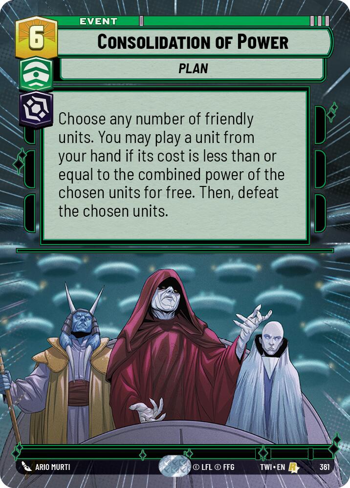 Star Wars: Unlimited: Consolidation of Power (Hyperspace) card image