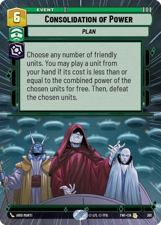 Star Wars: Unlimited: Consolidation of Power (Hyperspace) card image