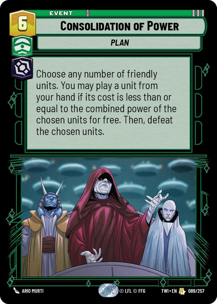 Star Wars: Unlimited: Consolidation of Power card image