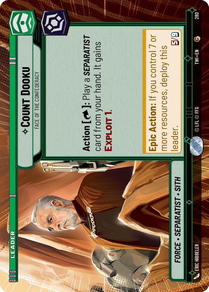 Star Wars: Unlimited: Count Dooku - Face of the Confederacy (Hyperspace) card image