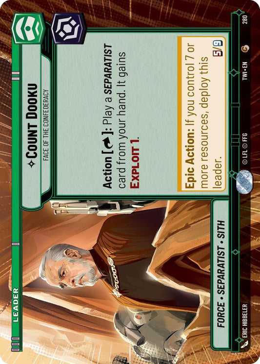 Star Wars: Unlimited: Count Dooku - Face of the Confederacy (Hyperspace) card image