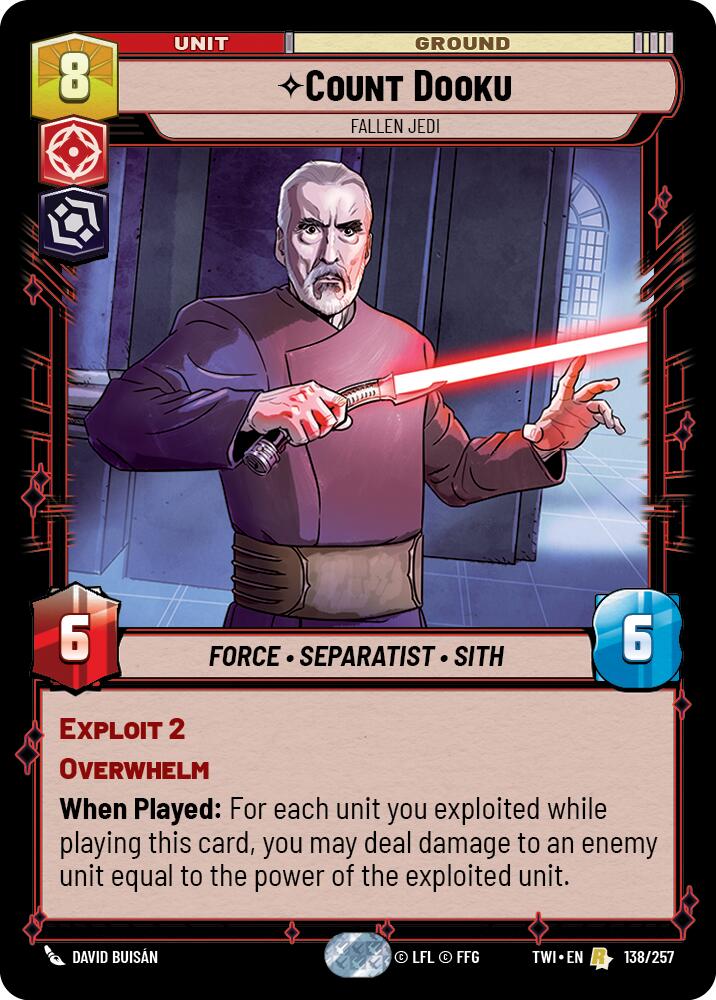 Star Wars: Unlimited: Count Dooku - Fallen Jedi card image