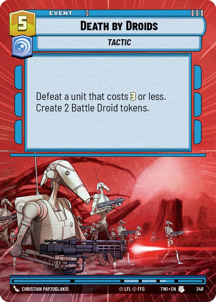 Star Wars: Unlimited: Death by Droids (Hyperspace) card image