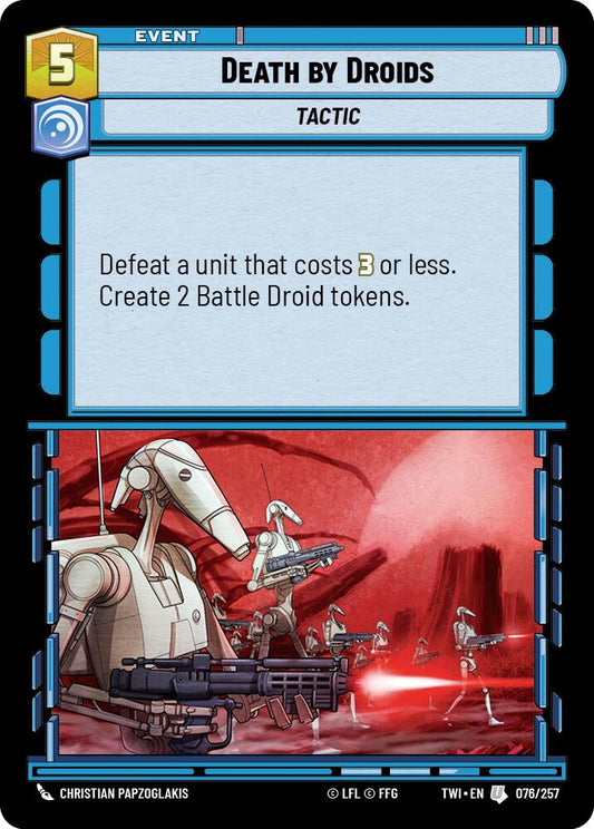 Star Wars: Unlimited: Death by Droids card image
