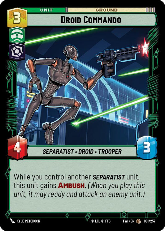 Star Wars: Unlimited: Droid Commando card image