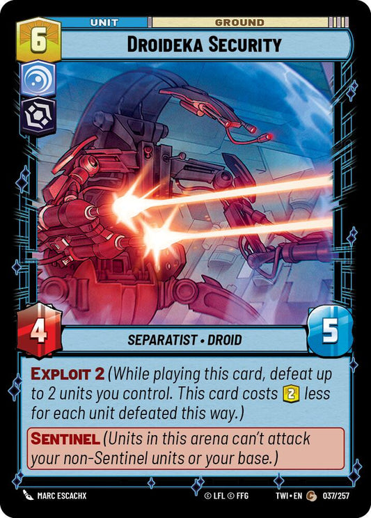 Star Wars: Unlimited: Droideka Security card image