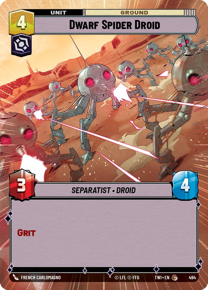 Star Wars: Unlimited: Dwarf Spider Droid (Hyperspace) card image
