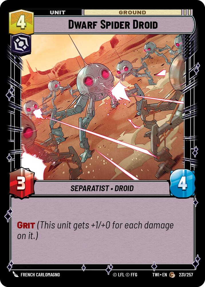 Star Wars: Unlimited: Dwarf Spider Droid card image