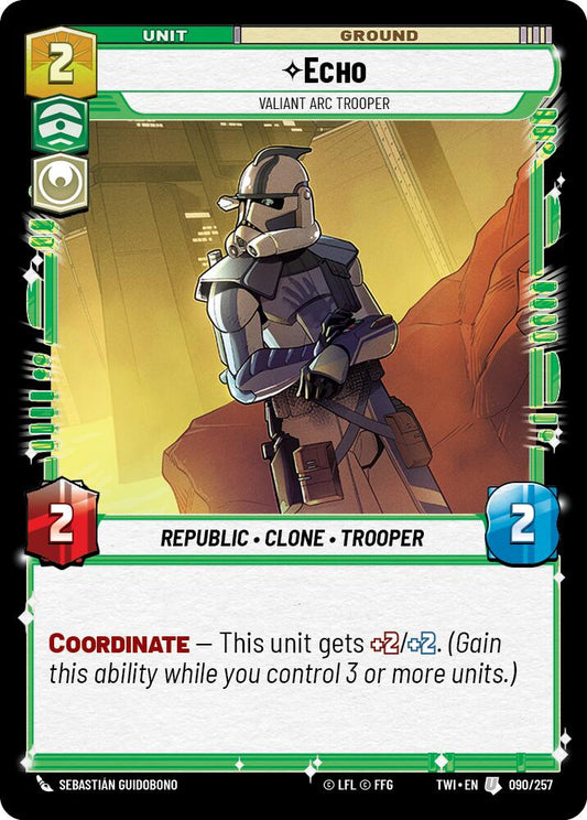 Star Wars: Unlimited: Echo - Valiant Arc Trooper card image