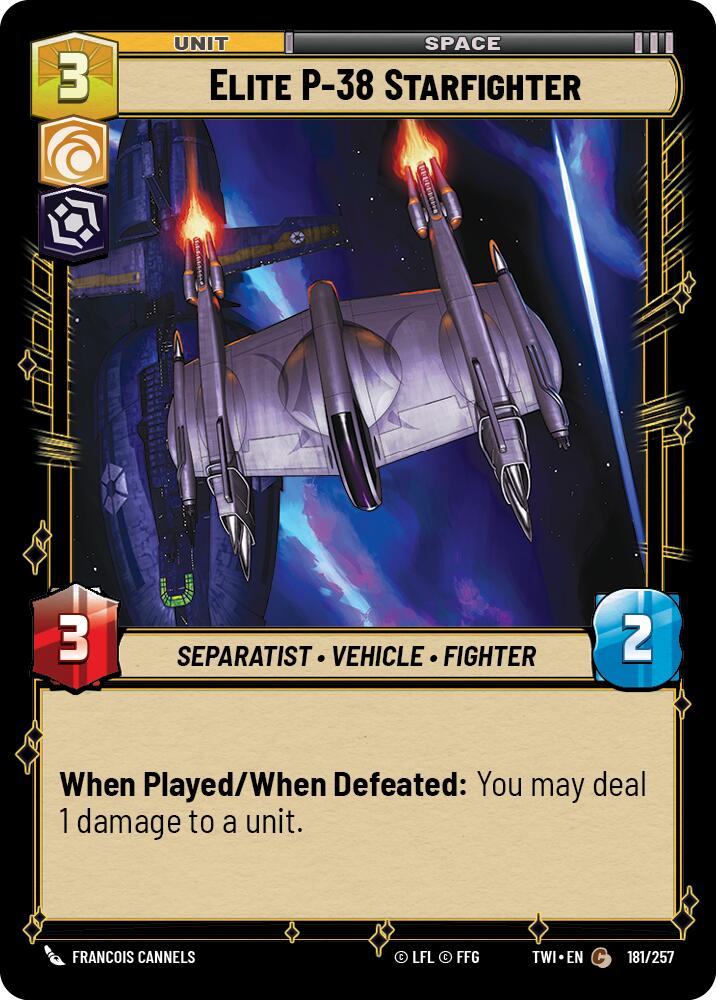 Star Wars: Unlimited: Elite P-38 Starfighter card image