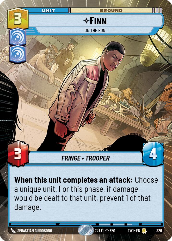 Star Wars: Unlimited: Finn - On the Run (Hyperspace) card image