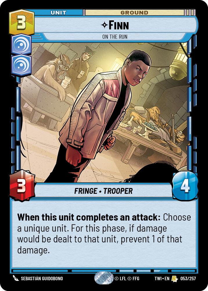 Star Wars: Unlimited: Finn - On the Run card image