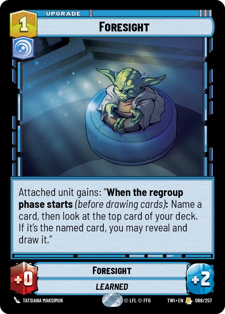 Star Wars: Unlimited: Foresight card image