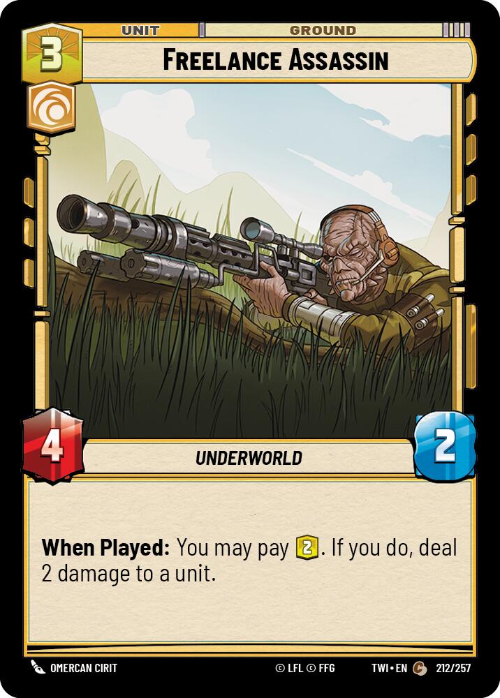Star Wars: Unlimited: Freelance Assassin card image