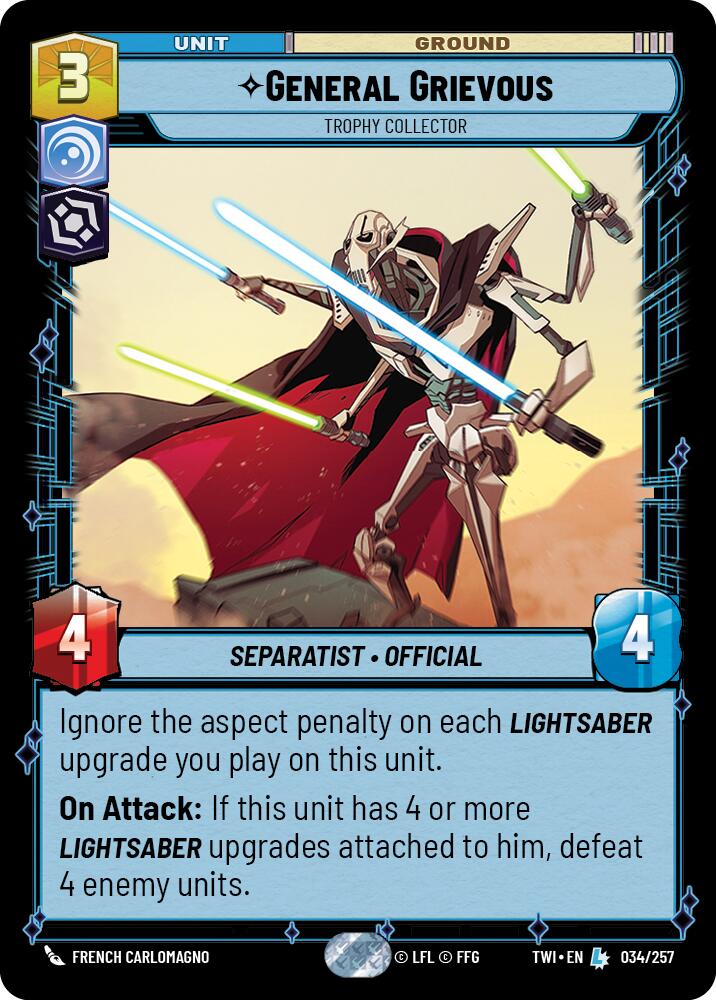 Star Wars: Unlimited: General Grievous - Trophy Collector card image