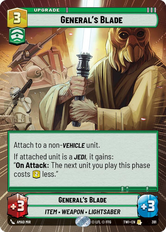 Star Wars: Unlimited: General's Blade (Hyperspace) card image
