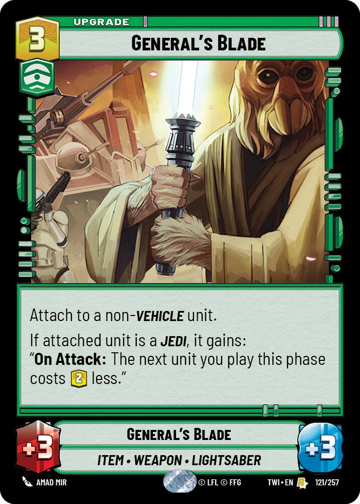 Star Wars: Unlimited: General's Blade card image