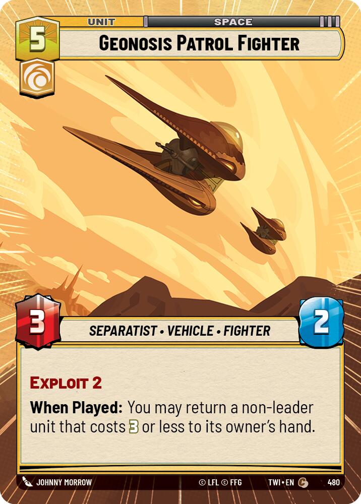 Star Wars: Unlimited: Geonosis Patrol Fighter (Hyperspace) card image