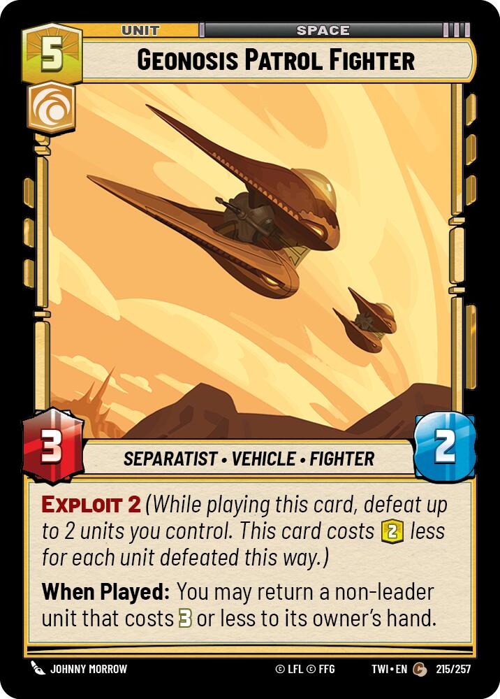 Star Wars: Unlimited: Geonosis Patrol Fighter card image