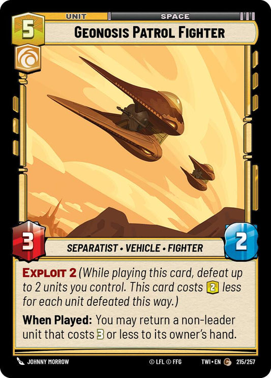 Star Wars: Unlimited: Geonosis Patrol Fighter card image