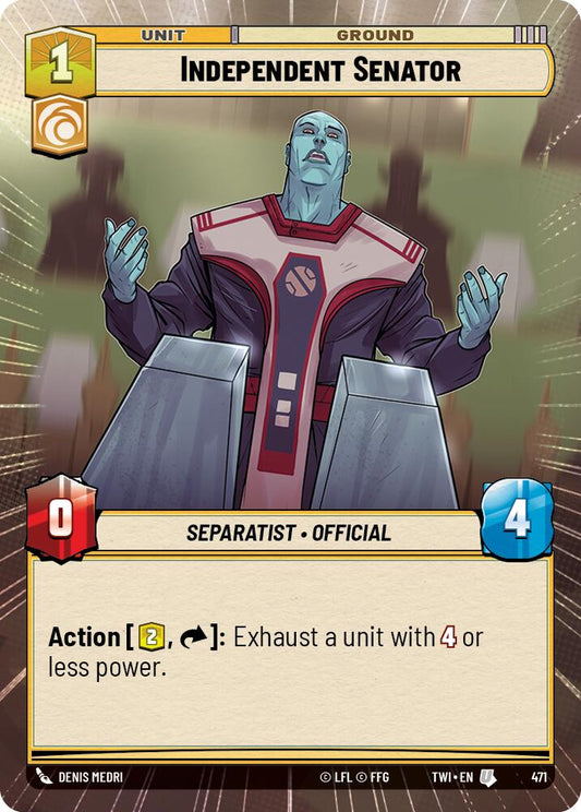 Star Wars: Unlimited: Independent Senator (Hyperspace) card image