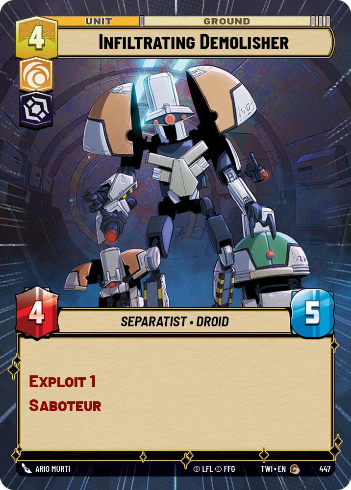 Star Wars: Unlimited: Infiltrating Demolisher (Hyperspace) card image