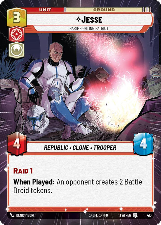 Star Wars: Unlimited: Jesse - Hard-Fighting Patriot (Hyperspace) card image
