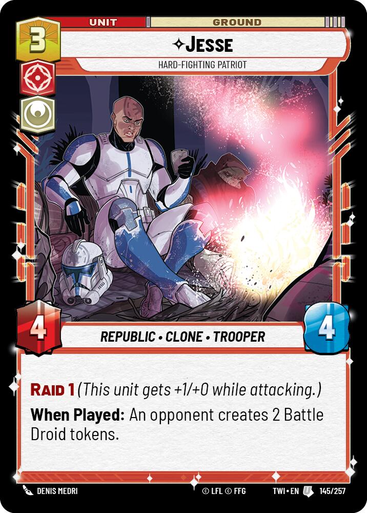 Star Wars: Unlimited: Jesse - Hard-Fighting Patriot card image