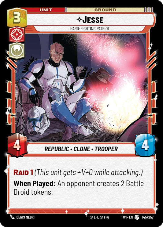 Star Wars: Unlimited: Jesse - Hard-Fighting Patriot card image