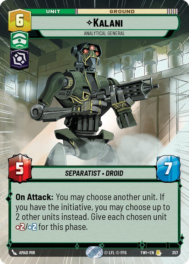 Star Wars: Unlimited: Kalani - Analytical General (Hyperspace) card image